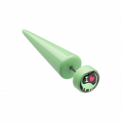 I heart Dino Acrylic Fake Taper-WildKlass Jewelry