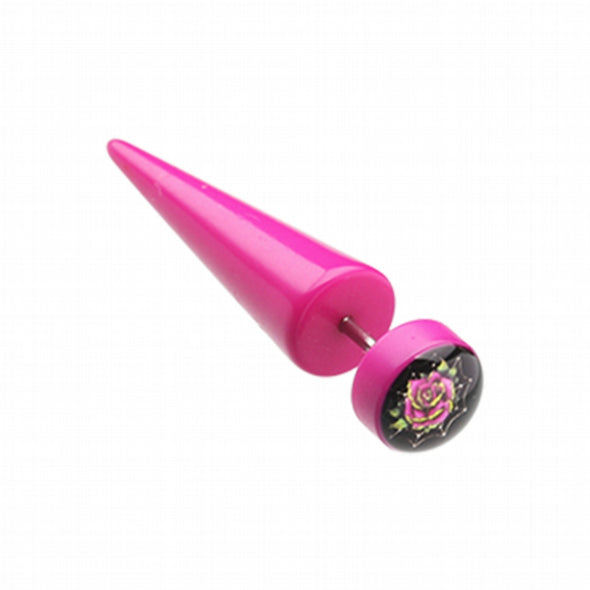 Retro Rose Acrylic Fake Taper-WildKlass Jewelry