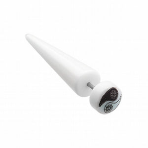 Glow in the Dark Ying Yang Acrylic Fake Taper-WildKlass Jewelry
