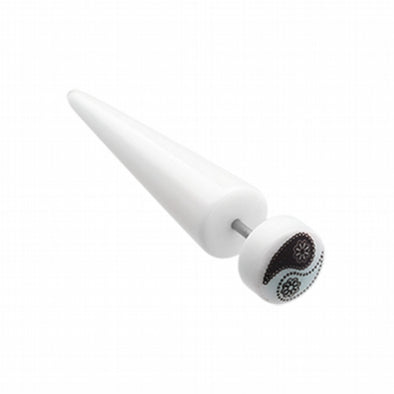 Glow in the Dark Ying Yang Acrylic Fake Taper-WildKlass Jewelry