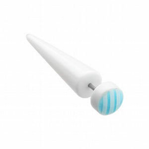 Glow in the Dark Stripes Acrylic Fake Taper-WildKlass Jewelry