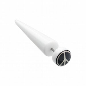 Glow in the Dark Peace Acrylic Fake Taper-WildKlass Jewelry