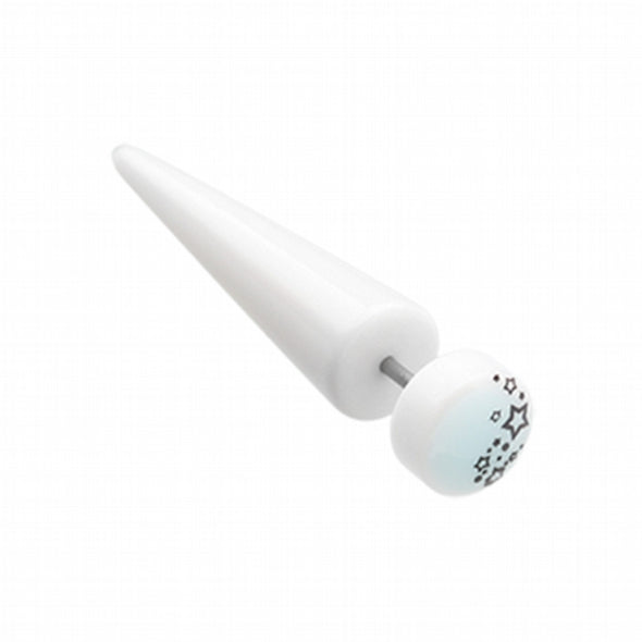 Glow in the Dark Star Falls Acrylic Fake Taper-WildKlass Jewelry