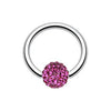 Multi-Sprinkle Dot Multi Gem Captive Bead Ring 316L Surgical Steel-WildKlass Jewelry