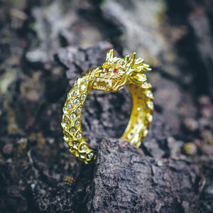 WildKlass Dragon Ring - Gold Vermeil-WildKlass Jewelry