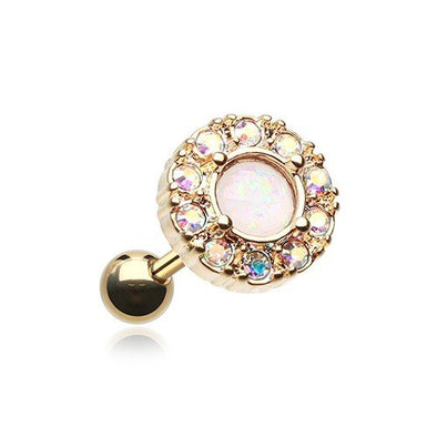 Opal Elegance Cartilage Tragus Earring-WildKlass Jewelry