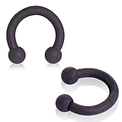 Black Matte Finish Horseshoe-WildKlass Jewelry