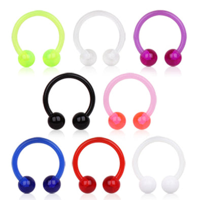 BioFlex Horseshoe with UV Acrylic Balls-WildKlass Jewelry