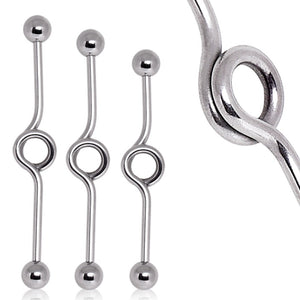 316L Surgical Steel Loop Industrial Barbell-WildKlass Jewelry