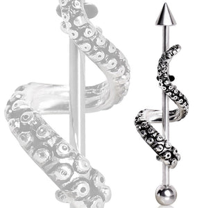 316L Surgical Steel Tentacle Wrap Industrial Barbell-WildKlass Jewelry