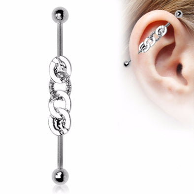 316L Stainless Steel Rope Chain Industrial Barbell-WildKlass Jewelry