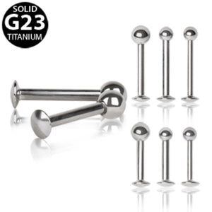 Grade 23 Titanium Labret with Ball-WildKlass Jewelry