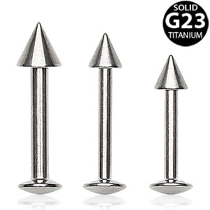 Grade 23 Titanium Labret with Spike-WildKlass Jewelry
