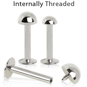 316L Internally Threaded Dome Top Labret-WildKlass Jewelry