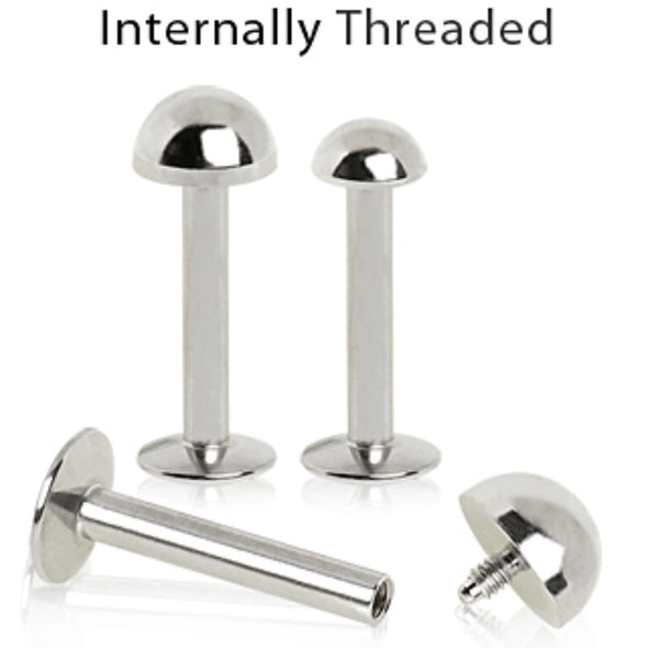 316L Internally Threaded Dome Top Labret-WildKlass Jewelry
