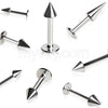 316L Surgical Steel Labret / Monroe with Spike-WildKlass Jewelry