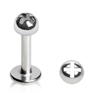 316L Surgical Steel Labret with Phillips Screw Bolt Top-WildKlass Jewelry
