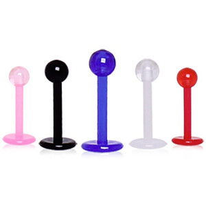 BioFlex Labret with UV Acrylic Ball-WildKlass Jewelry