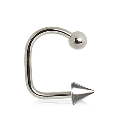 316L Surgical Steel Loop with Ball & Spike-WildKlass Jewelry