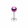 Colorline PVD Ball Top Steel Labret-WildKlass Jewelry