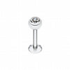 Basic Steel Gem Ball Labret-WildKlass Jewelry