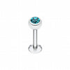 Basic Steel Gem Ball Labret-WildKlass Jewelry