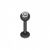 Blackline PVD Gem Ball Steel Labret-WildKlass Jewelry