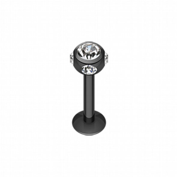 Colorline PVD Aurora Gem Ball Steel Labret-WildKlass Jewelry