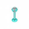Colorline PVD Aurora Gem Ball Steel Labret-WildKlass Jewelry