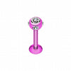 Colorline PVD Aurora Gem Ball Steel Labret-WildKlass Jewelry