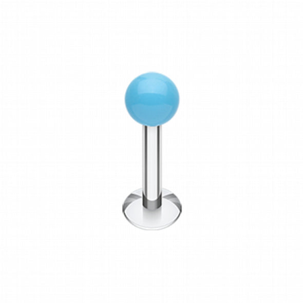 Neon UV Acrylic Ball Top Labret-WildKlass Jewelry