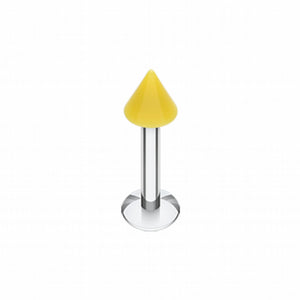 Neon UV Acrylic Spike Top Labret-WildKlass Jewelry