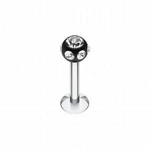 Aurora Gem UV Acrylic Ball Top Labret-WildKlass Jewelry