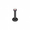 Blackline Gem Ball Internally Threaded Labret-WildKlass Jewelry