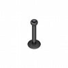 Blackline Gem Ball Internally Threaded Labret-WildKlass Jewelry