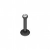 Blackline Gem Ball Internally Threaded Labret-WildKlass Jewelry