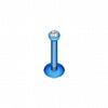 Blackline Gem Ball Internally Threaded Labret-WildKlass Jewelry