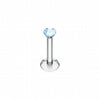Heart Gem Top Internally Threaded Labret-WildKlass Jewelry