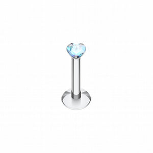 Heart Gem Top Internally Threaded Labret-WildKlass Jewelry