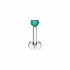 Heart Gem Top Internally Threaded Labret-WildKlass Jewelry