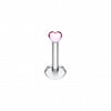 Heart Gem Top Internally Threaded Labret-WildKlass Jewelry