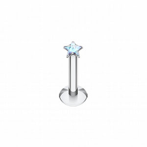 Star Gem Top Internally Threaded Labret-WildKlass Jewelry