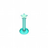 Colorline PVD Star Top Internally Threaded Labret-WildKlass Jewelry