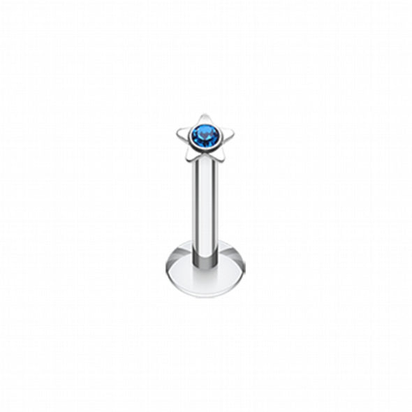 Sparkle Star Top Internally Threaded Labret-WildKlass Jewelry