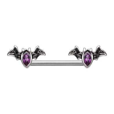 WILDKLASS Bat Outta Hell Nipple Barbell Ring-WildKlass Jewelry