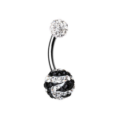 Majestic Stripe Multi-Sprinkle Dot Belly Button Ring-WildKlass Jewelry