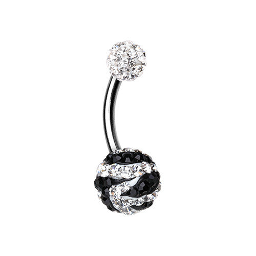 Majestic Stripe Multi-Sprinkle Dot Belly Button Ring-WildKlass Jewelry