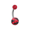 Majestic Stripe Multi-Sprinkle Dot Belly Button Ring-WildKlass Jewelry