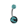 Majestic Stripe Multi-Sprinkle Dot Belly Button Ring-WildKlass Jewelry