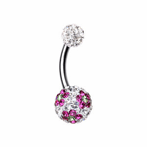 Flower Delight Multi-Sprinkle Dot Belly Button Ring-WildKlass Jewelry